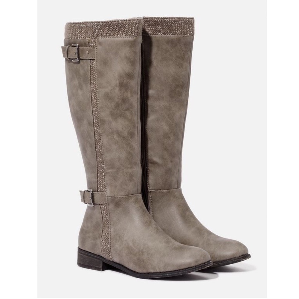 NIB! Nadina Sweater-cuff Riding Boot Wide Calf - Picture 4 of 8